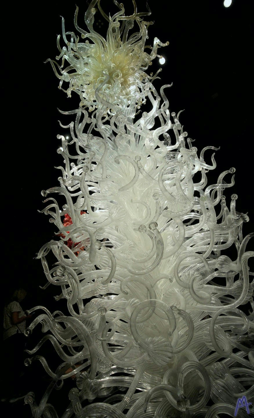 White and yellow glass tower